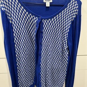 Old Navy Blue and White Cardigan